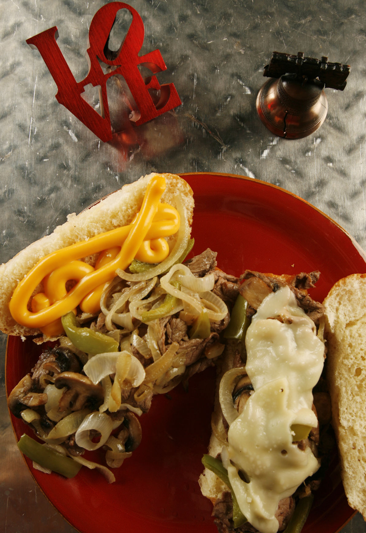 Cheez Whiz on cheesesteak (Philadelphia)
